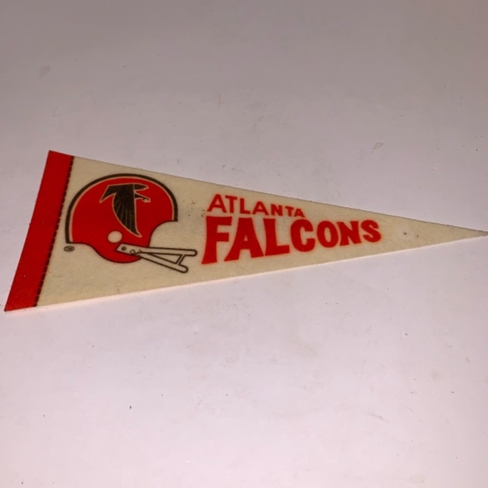 Vintage NFL: Atlanta Falcons: Felt Pennant 9” X  4” (small thumbtack hole)